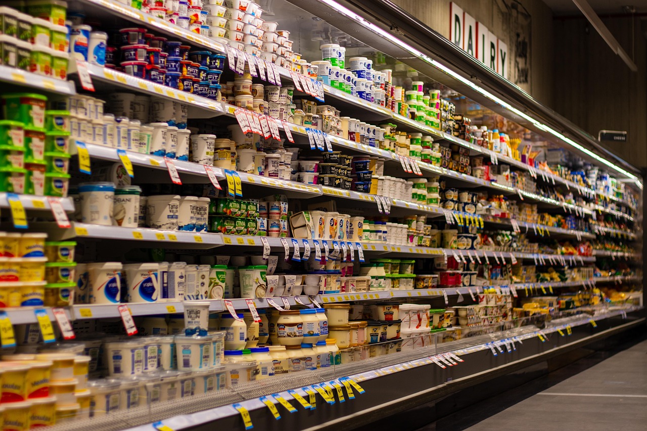 supermarket, shelf, blur, yogurt, milk, shopping, retail, grocery, food, shop, market, store, merchandise, goods, buy, products, butter, dairy, zoom background, brown shopping, brown zoom, brown shop, brown grocery, brown groceries, brown market, supermarket, supermarket, supermarket, supermarket, supermarket, grocery, grocery